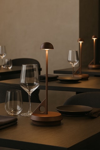 Lampada da tavolo LED senza cavo Lume - Rosso mattone - 2 W