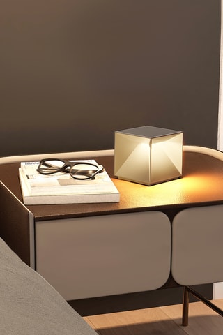 Lampada da tavolo LED senza cavo Cubox Mini - Beige - 2 W