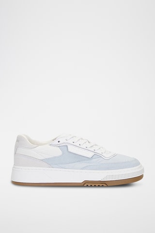 Sneakers in pelle Club LTD Vintage R - Bianco e blu