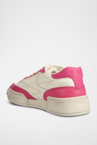 Sneakers in pelle Club LTD Vintage R - Bianco e rosa
