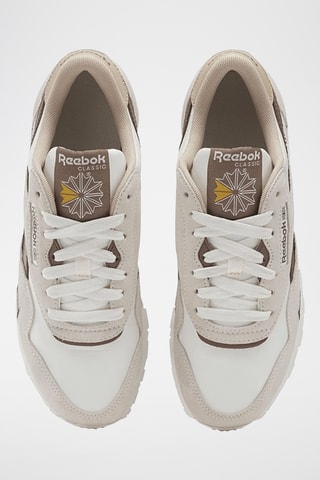 Baskets en nubuck Classic Nylon - Blanc
