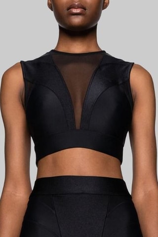 Crop top Butterfly - Nero