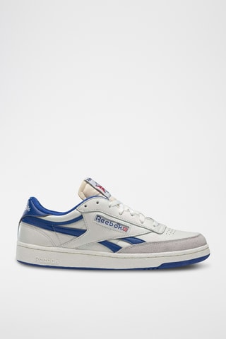 Sneakers in pelle Club C Revenge Vintage - Bianco e blu elettrico