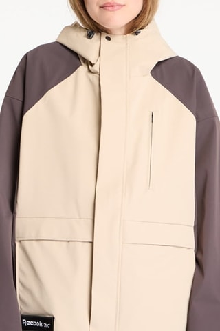 Giacca a vento con cappuccio Shell - Beige e marrone scuro