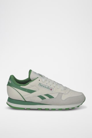 Sneakers in pelle scamosciata Vintage - Bianco e verde