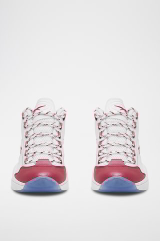 Sneakers alte in pelle Question Mid - Bianco e rosso