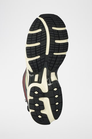 Sneakers in pelle scamosciata Premier Pump Paris - Nero e rosso