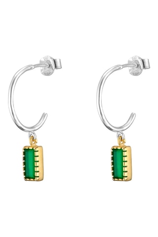 Créoles Argent et onyx