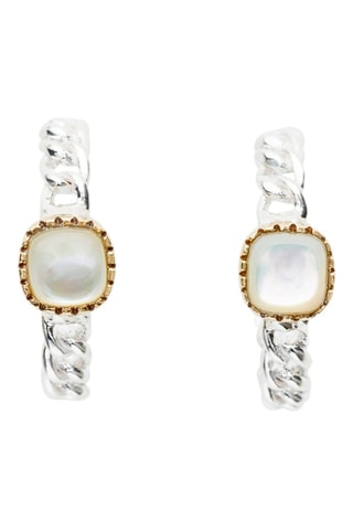 Créoles - Argent et nacre