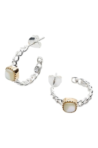 Créoles - Argent et nacre