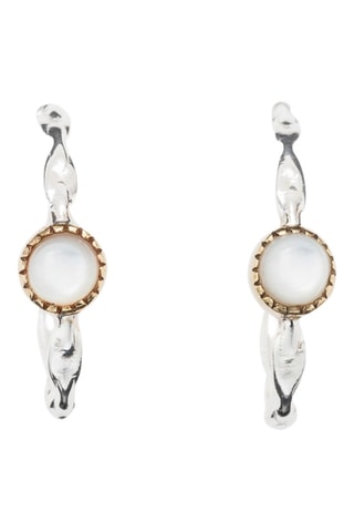 Créoles - Argent et nacre