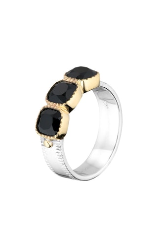 Bague - Argent et onyx