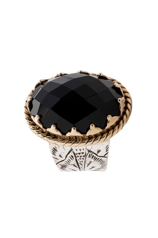 Bague - Argent et onyx