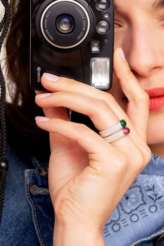 Bague - Argent et rubis