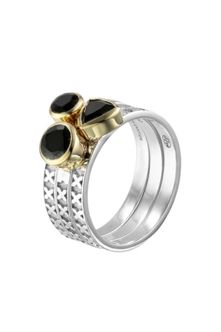 Bague - Argent et onyx