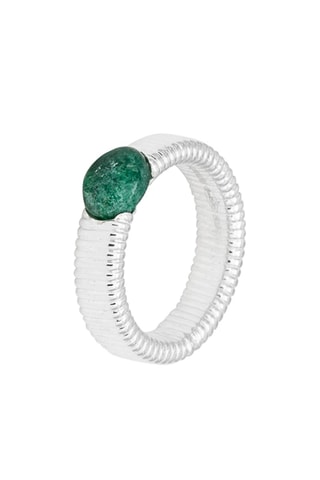Bague - Argent et aventurine