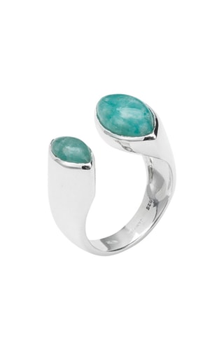 Bague - Argent et amazonites