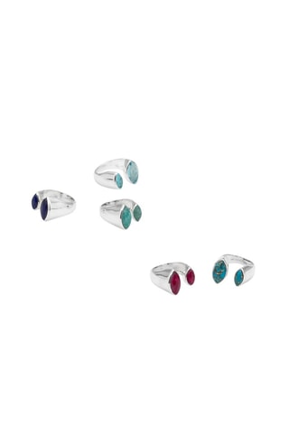 Bague - Argent et amazonites