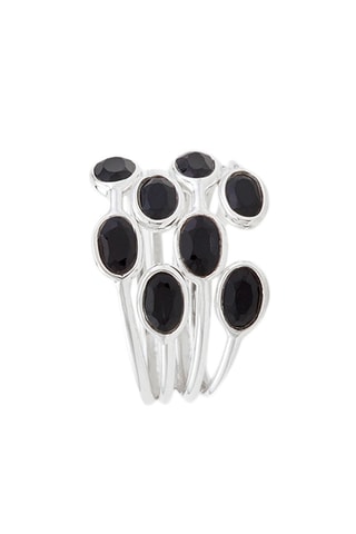 Bague - Argent et onyx