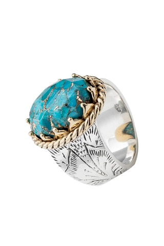 Bague - Argent et turquoise
