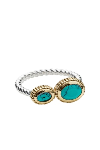 Bague - Argent et turquoises