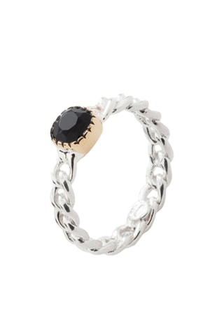Bague - Argent et onyx