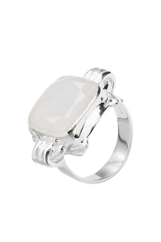 Bague - Argent et pierre de lune