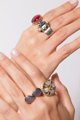 Bague - Argent et labradorites