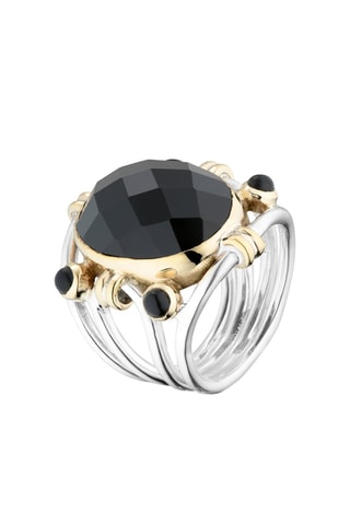 Bague - Argent et onyx