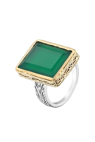 Bague - Argent et onyx