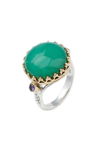 Bague - Argent et chrysoprase