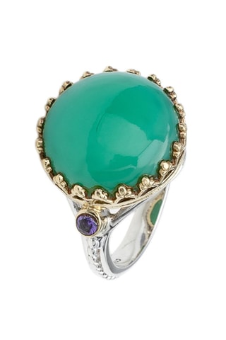 Bague - Argent et chrysoprase