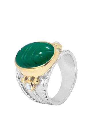 Bague Argent et calcédoine