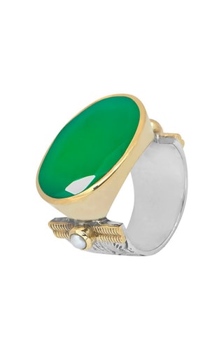 Bague Argent et calcédoine