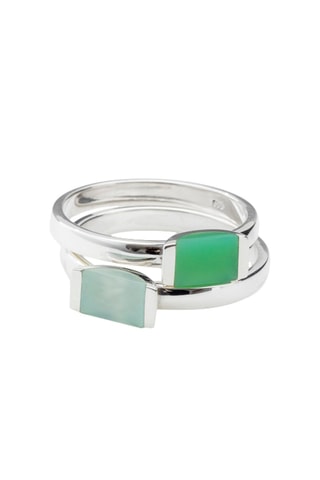 Bague - Argent et calcédoine