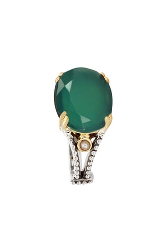 Bague - Argent et onyx