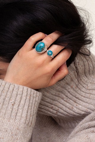 Bague - Argent et turquoise