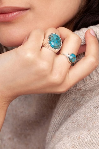 Bague - Argent et turquoise