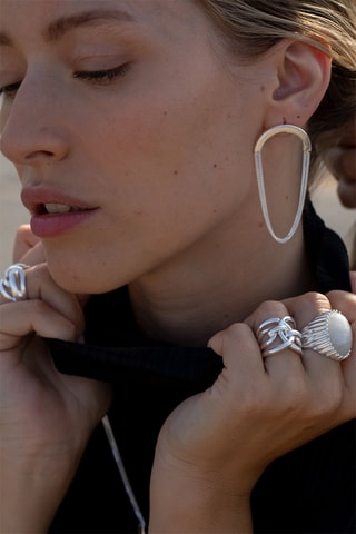 Bague - Argent et pierre de lune