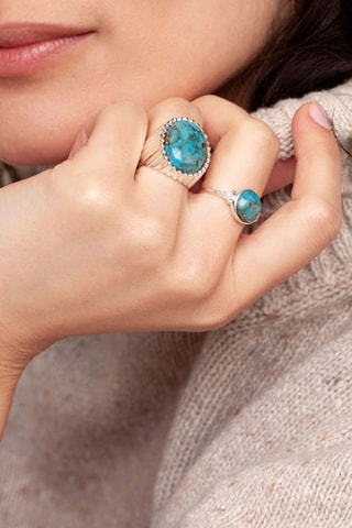 Bague - Argent et onyx