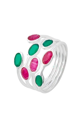 Bague - Argent, onyx