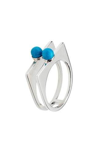 Bague - Argent et howlite