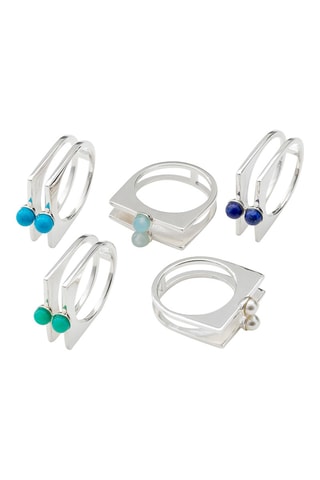 Bague - Argent et howlite