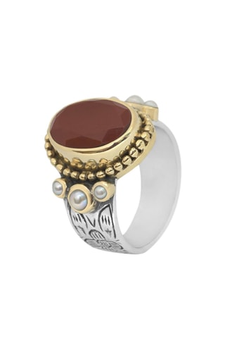 Bague Argent et jaspe