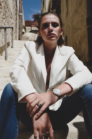 Bague Argent, malachite et onyx