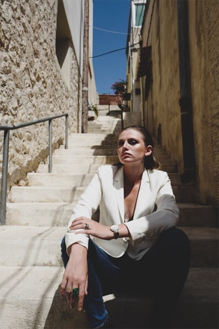 Bague Argent, malachite et onyx