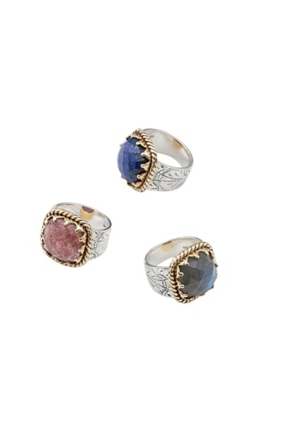 Bague - Argent et labradorite