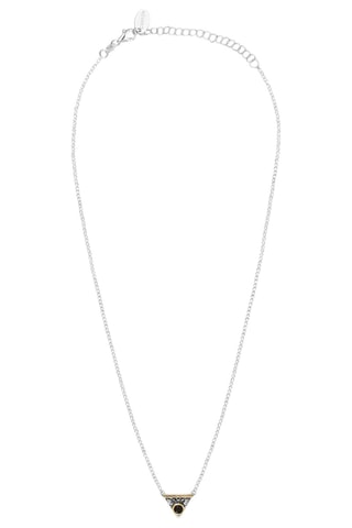 Collier - Argent et onyx