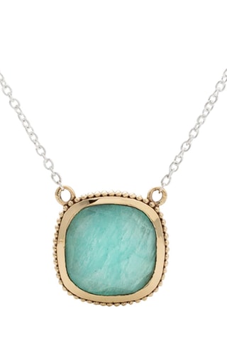 Collier - Argent et amazonite