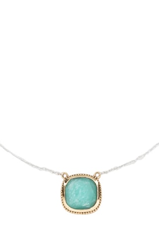 Collier - Argent et amazonite